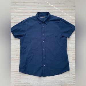 Slate & Stone Deep Blue Seersucker Short Sleeve Shirt